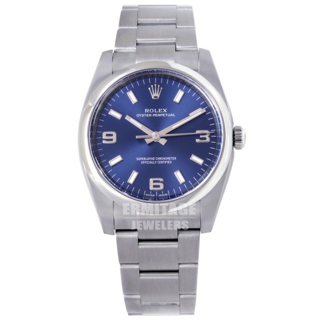 34 mm Blue Rolex Oyster Perpetual 114200